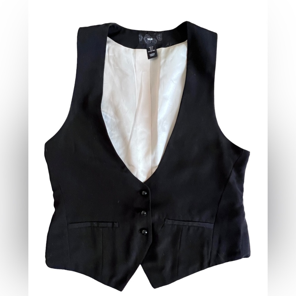 H&M Black Vest Sz 4